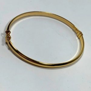 Gold Wash Sterling Bangle Bracelet